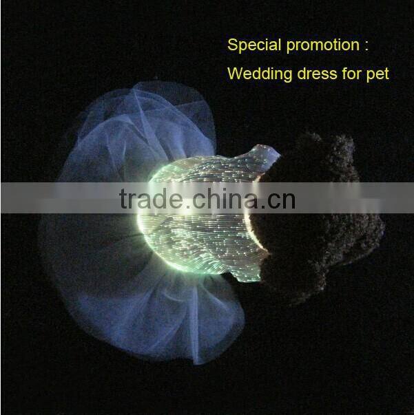 Luminous fabric white high fashionable party clothes fashion summer pet apparel dog clothes