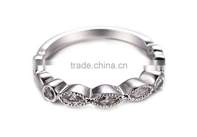 Treasure Factory Simple fashion jewelry couple rings horse eye diamond ring copper ring