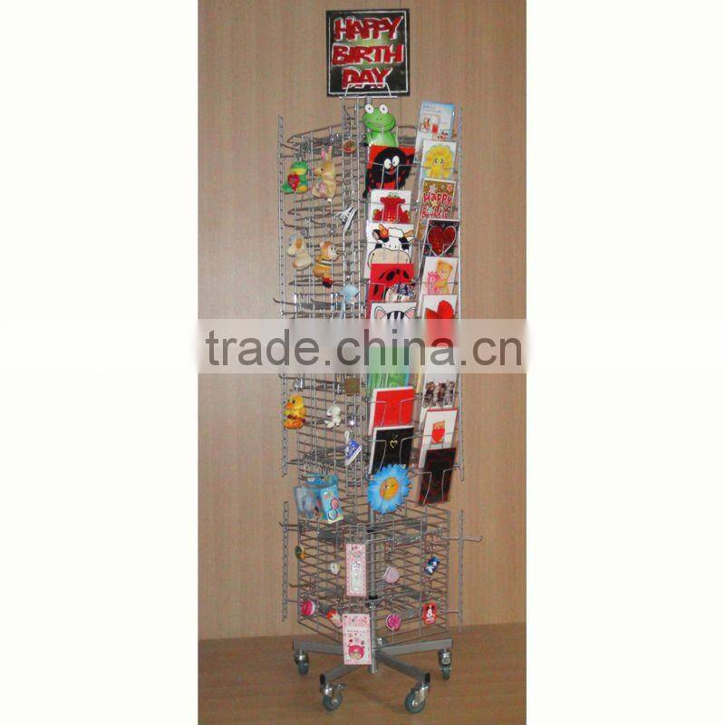 multi fuctional metal floor gifts display rack from china supplier