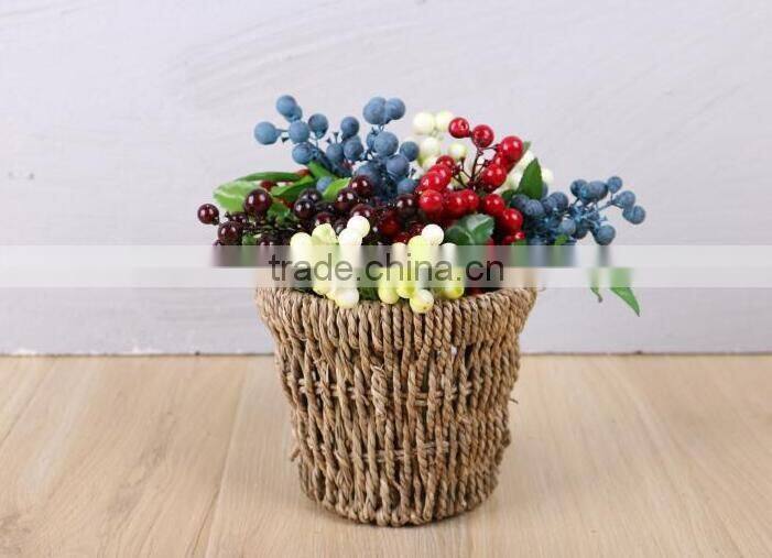 BOSHANG Seagrass Fruit Basket With Holder