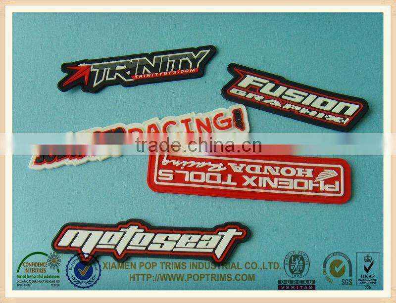 custom logo rubber patch for hat