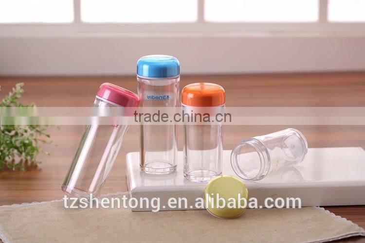 Wide mouth portable bpa free plastic drinking water bottle YB-0201,YB-0202