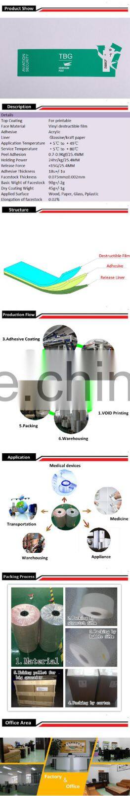 Ultra Destructible Vinyl Label