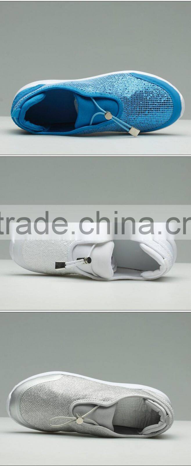 Glitter material shoes women fashion shoes