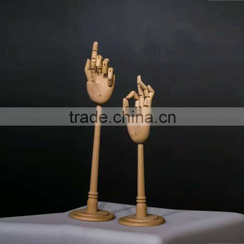 Abstract wooden mannequin head for hat display,water transfer printing surface