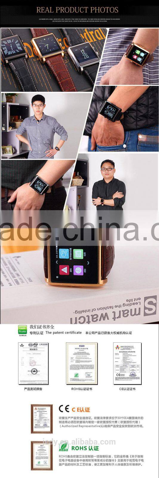 Newest DM08 Bluetooth 4.0 Smartwatch with Pedometer, Contacts Sync Camera Remote, Sleep monitor SMS Reminding Smartphones