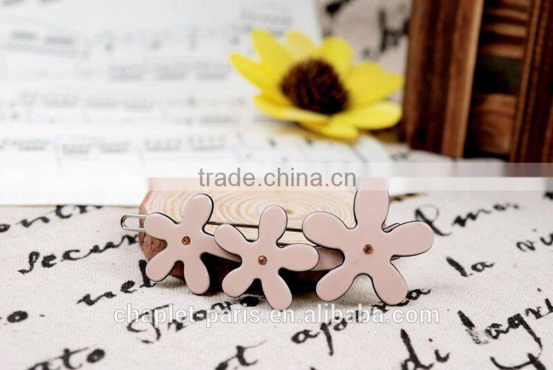 chaplet rhinestone flowers hairpin for girls