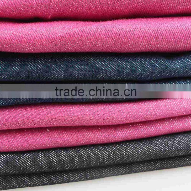 Silver silk mixed denim fabric fashion jean for jean trousers luggage bag denim jean