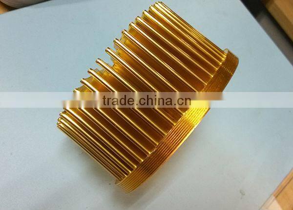 Copper anodizing cold forging heatsink for high power LED light