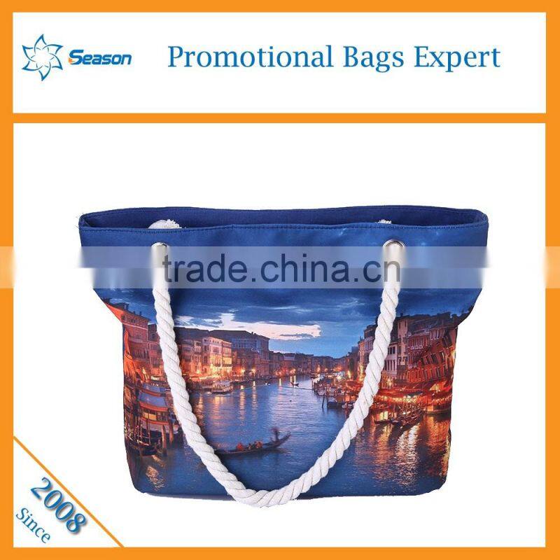 Custom Printed Women Canvas Tote Shoulder Bags Women Handbags