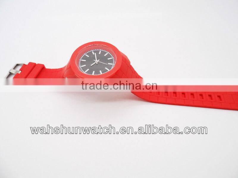 factory wholesale fashion quartz branded custom logo red watch with black dial