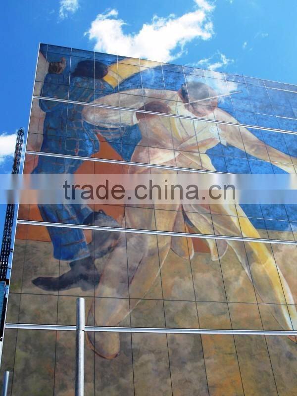 Decorative Painted Glass Tempered Glass Wall Art Panels