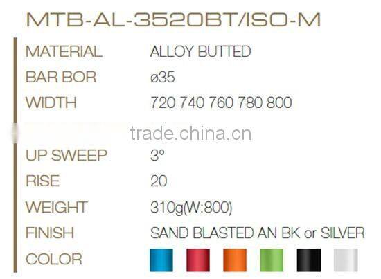 Wholesale Mountain Bikes Bicycle Parts Colorful Alloy Butted MTB Handlebar