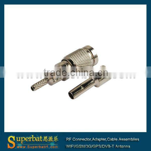 75 Ohm 1.0/2.3 rf connector Straight Crimp for RG178