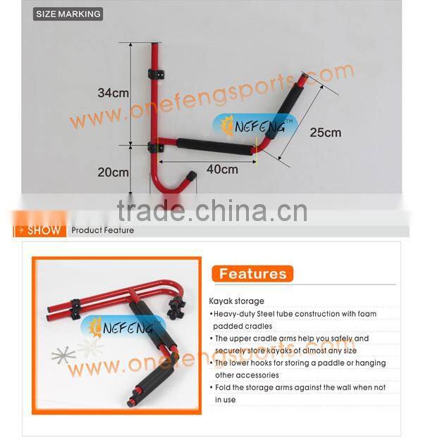 Kayak Rack Wall Storage Rack Steel Holder Canoe Wall Rack