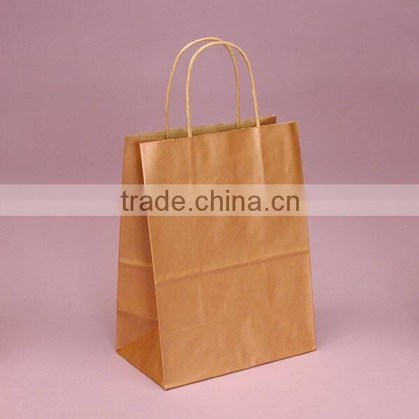 GOLD RUSH METALLIC INK KRAFT PAPER SHOPPING BAGS