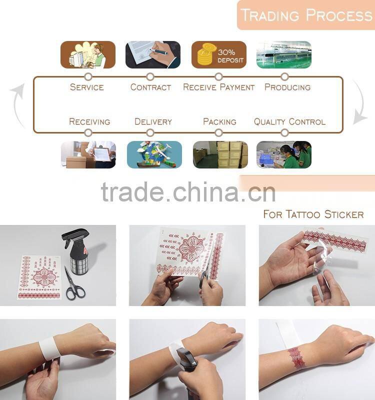 Cusomized CMYK Printing Tattoo Sticker