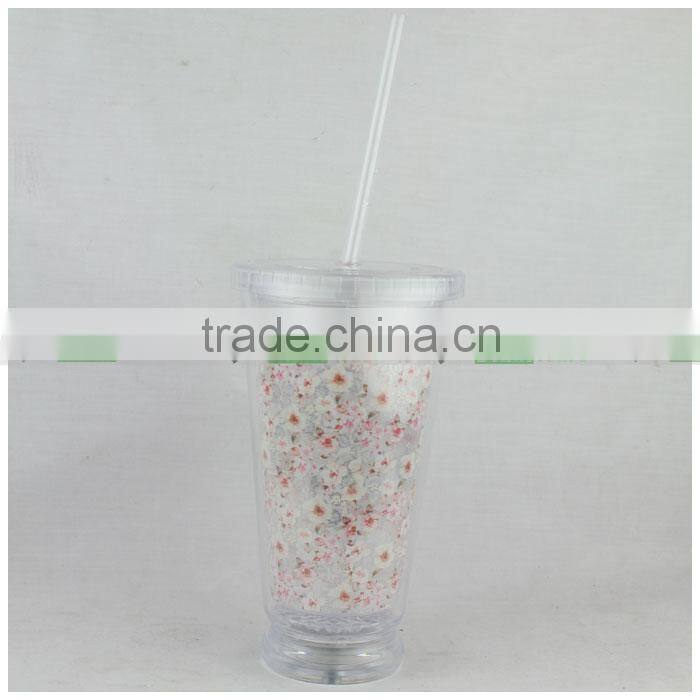 Double Walled Plastic Flashing LED Shot Ice Cup