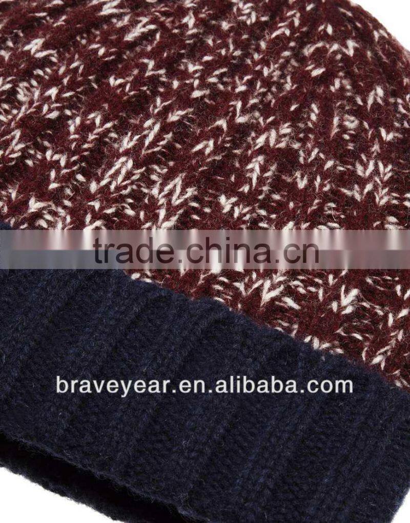 rib knitted beanie hat for men