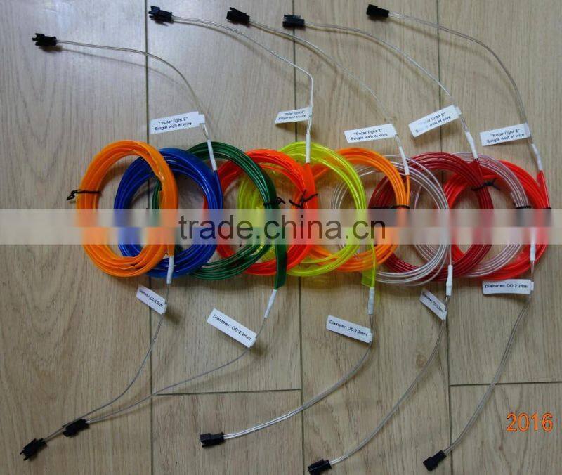 Super luminance 2.6mm Yellow EL WIRE For AC110V-240V 25M-35M EL INVERTER