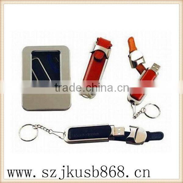 Fashion qualified usb 2.0 drive leather