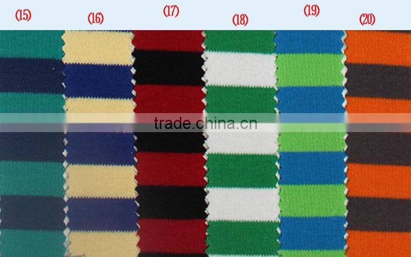 95% cotton 5% double-sided spandex stripe jersey knit fabric