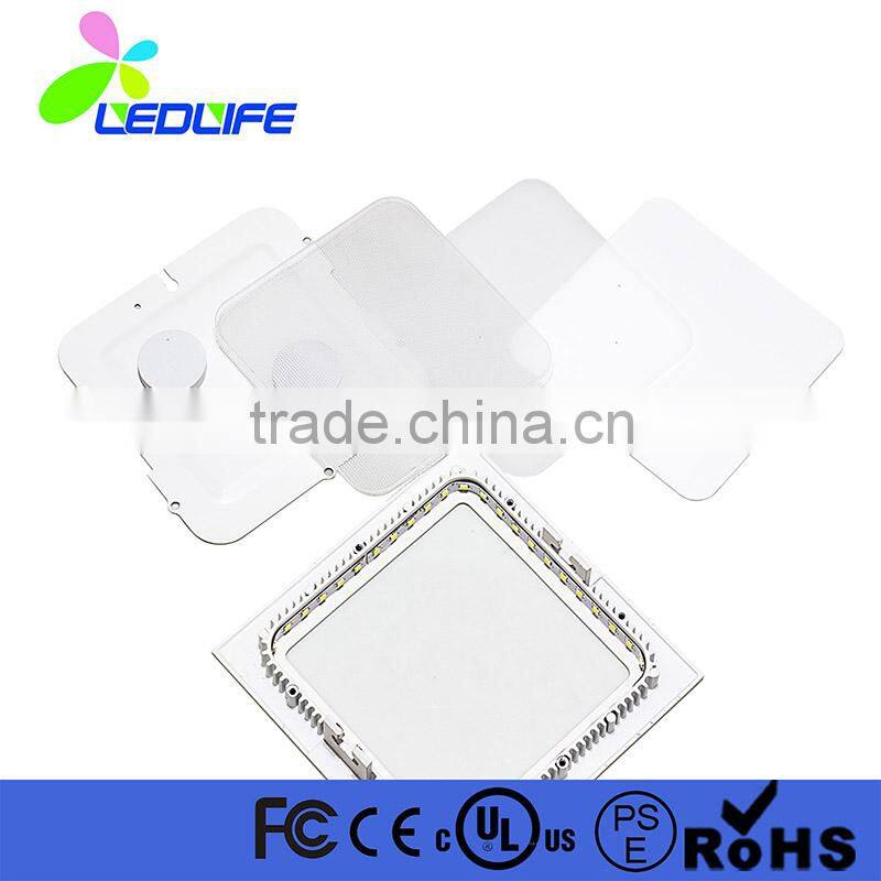 High Lumen 100lm/W High CRI 220V Square Led Panel Light 15w