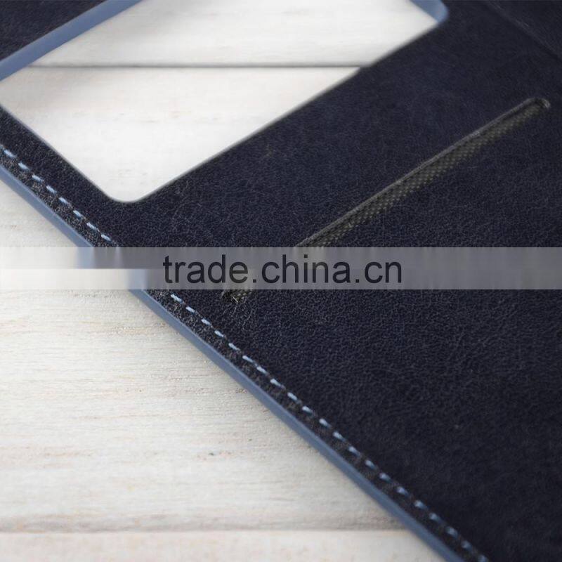 C&T Pure Window Wallet Leather Flip Folio Magnetic Skin Tpu Case Cover Card Slots for Samsung Galaxy S7