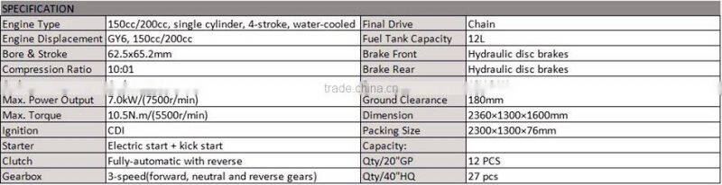 150CC UTV Mini Go Kart For Kids With 2 Seats
