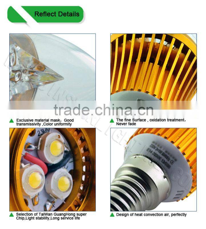 High quality led filament light lamp 5W E14 candle lamp