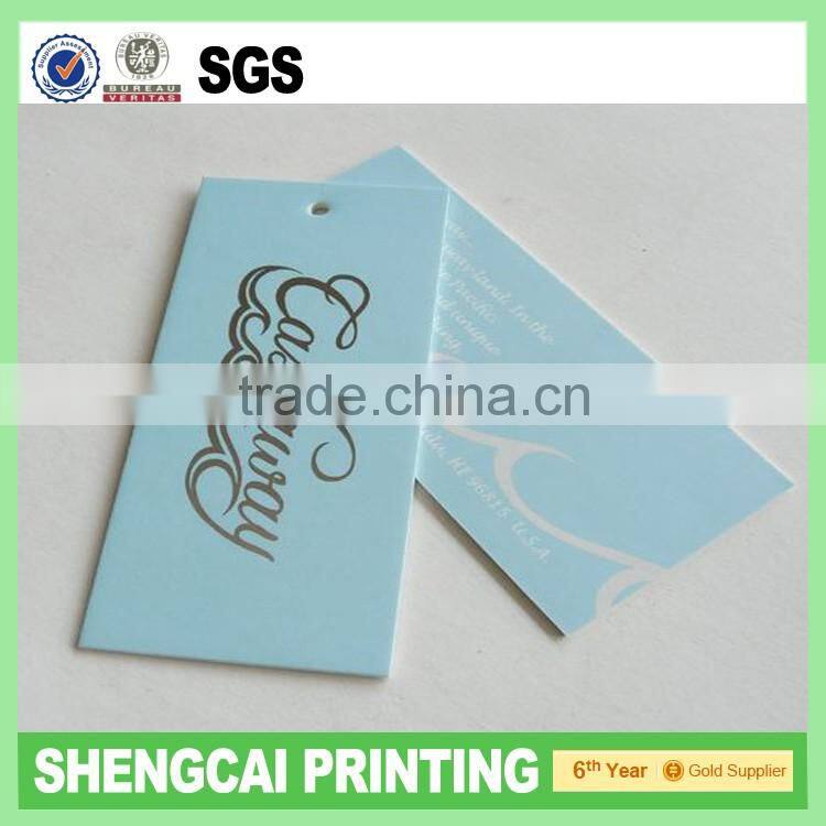 Cheap price custom printed paper clothing hang tag