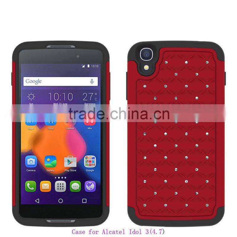 alibaba express Hot Sale Rubber Hybrid Hard Silicone Shockproof Case Cover For Alcatel idol 3