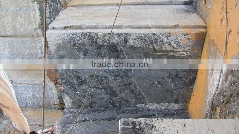 China Promotional Little White Vein Nero Marquina Black Marble