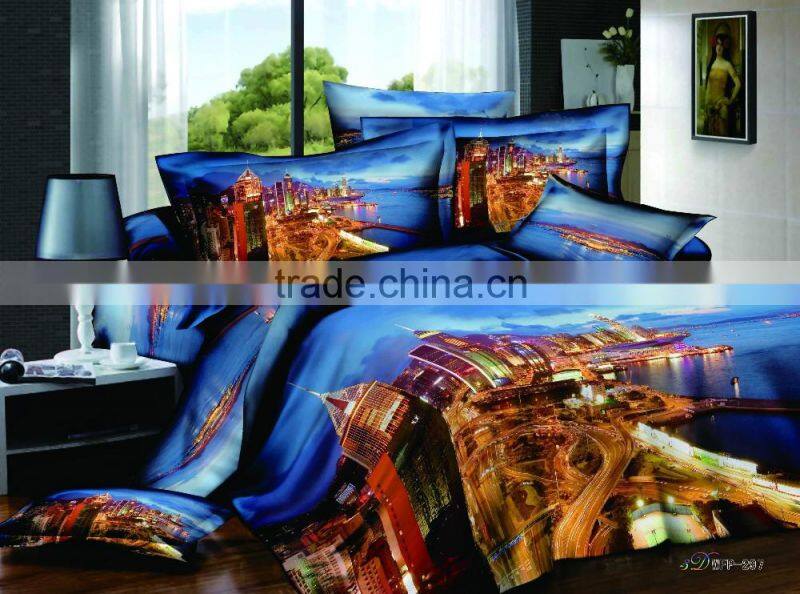 3D scenery design Printed Bedding Set 100% Cotton good Quality 3D bedding set