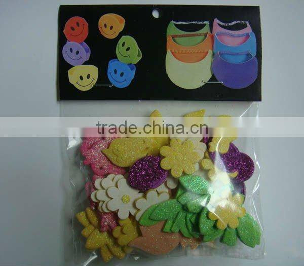 custom puffy sticker,cheap eva sticker,flower sticker