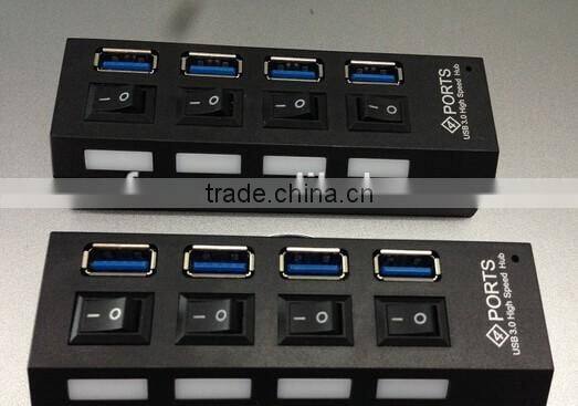 4 Ports USB 3.0 HUB / 4 Ports Hub Speed 5Gbps for PC laptop / USB hub on/off switc