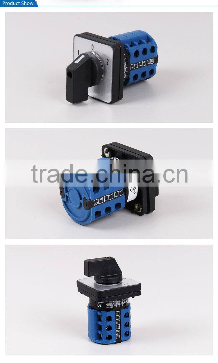 Saip/Saipwell 4 Pole 3 Position Rotary Switch 220V (LW26-20)