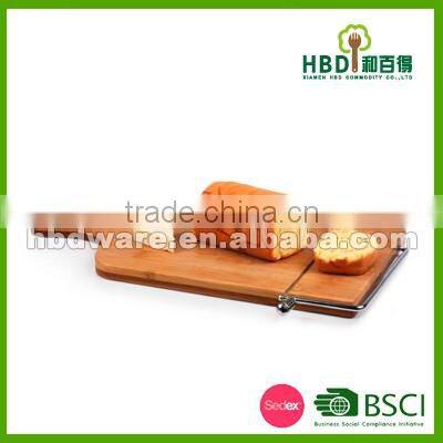 High quality cheese cutting board with stainless steel slicer