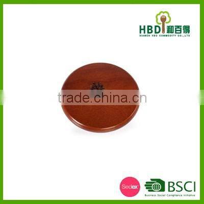 Wooden lid for glass jar with silicone ring for promotional