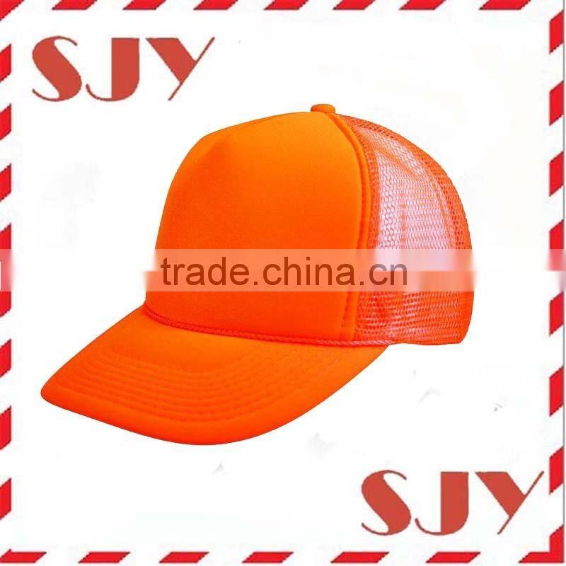 Flat Bill Blank Neon Mesh Trucker Hat Cap