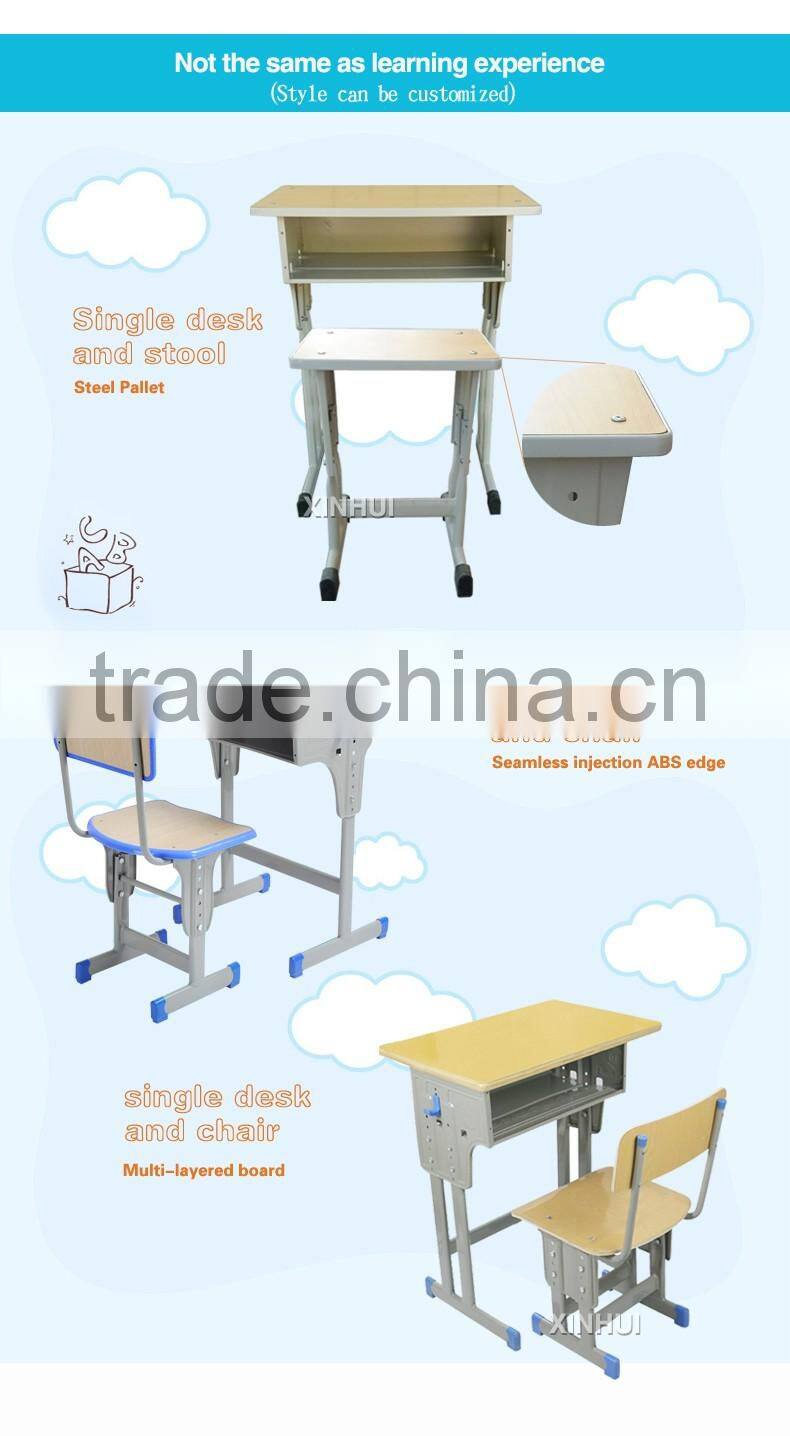 School Furniture Suppliers single Desk and Chair for classroom