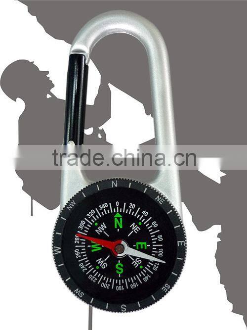 Zinc alloy climbing carabiner compass