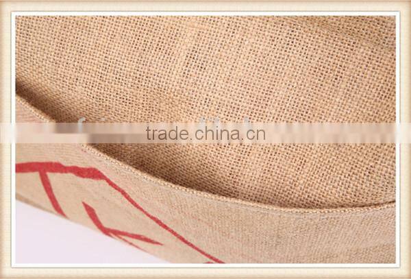 Promotional fashion double handles jute shopping bag