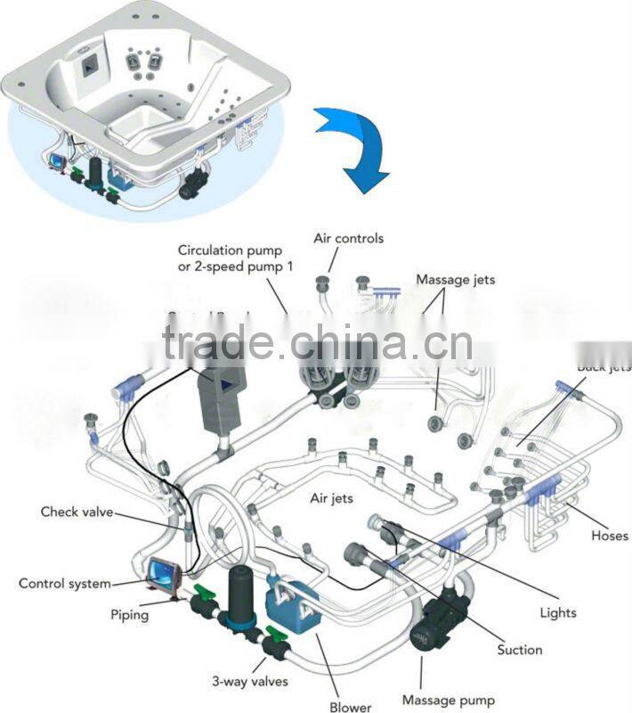 3" stainless steel Spa jet