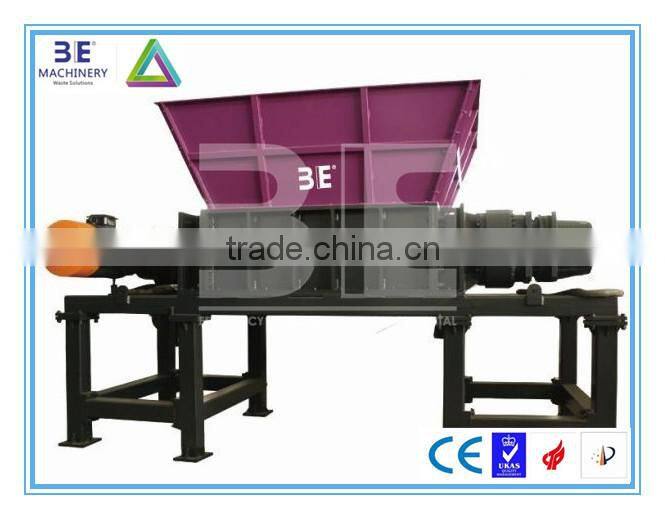High efficient & high yield with Two shaft shredder/Waste plastic crushing machine/Plastic shredder/Double shaft shredder