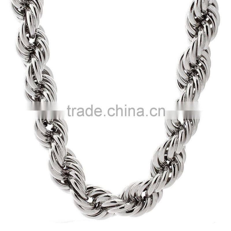 Jingli Jewelry high quality 18k gold chain IP plated rope chain necklace dubai new gold chain design for men(SC-009)