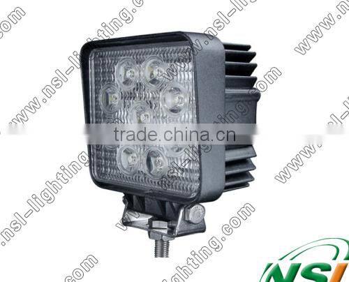 Hot Sale IP67 9*3W Super Bright Auto LED Work Lights 12V LED Work Light Offroad 27W LED Work Light