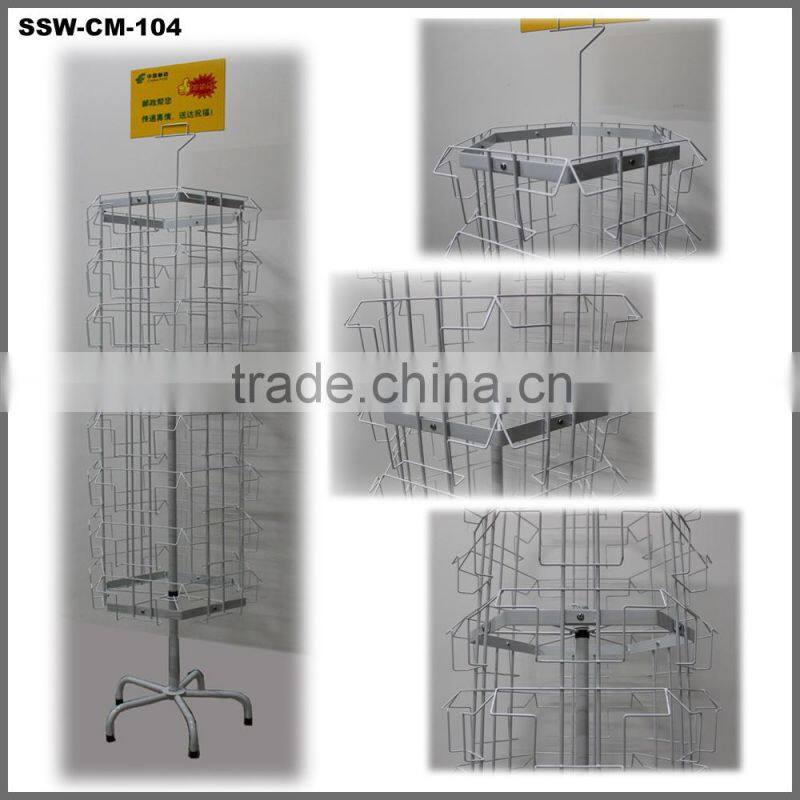 SSW-CM-121 Iron Wire Newspapers Magazine Brochure Leaflet Display Stand Wholesale