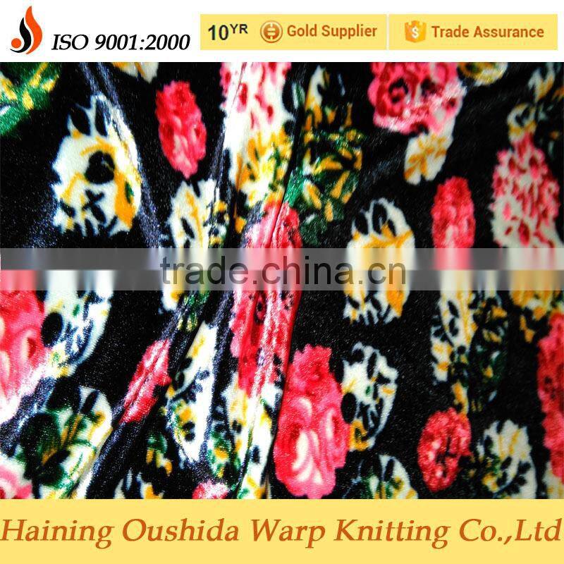 Hot sale polyester spandex Korean velvet,micro stretch velvet