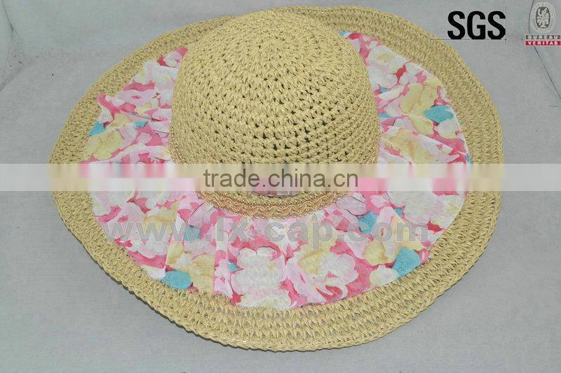 hand made floppy wholesale paper straw hat